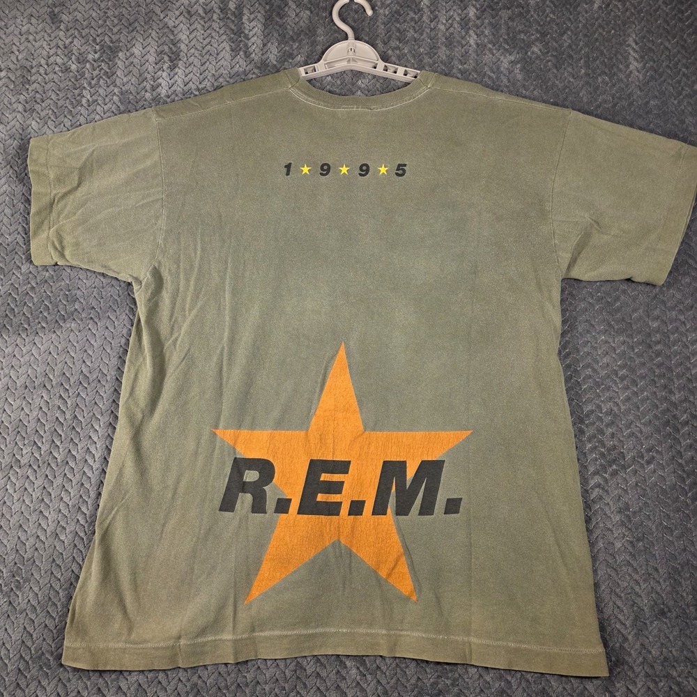 Vintage 1995 R.E.M. Monster Tour T-Shirt Mens XL Star Single Stitch Band Tee